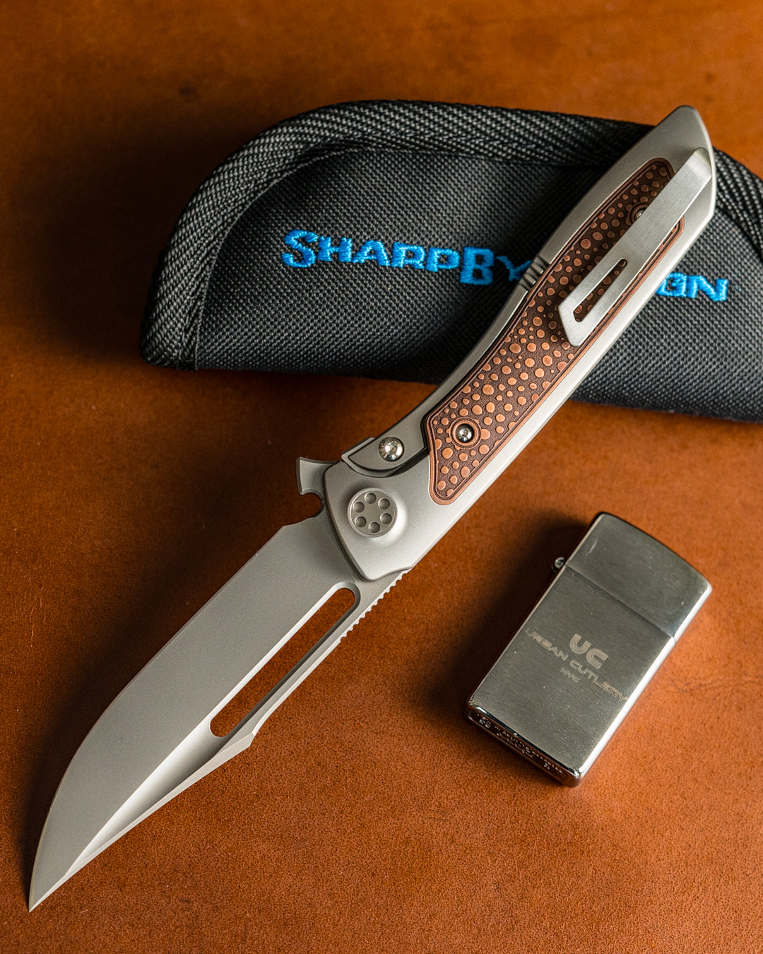 Sharp by Design T10 – Copper Inlay Handles #5 - Slotted Blade