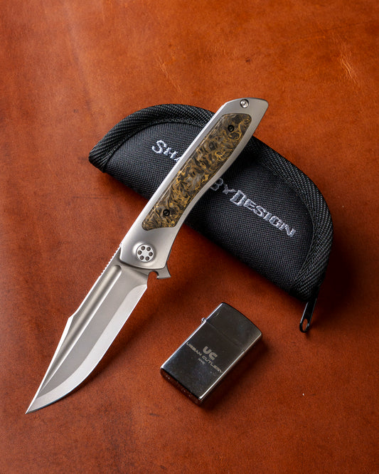 Sharp by Design T10 – FC Dark Matter Gold Inlay Handles - Etched Blade