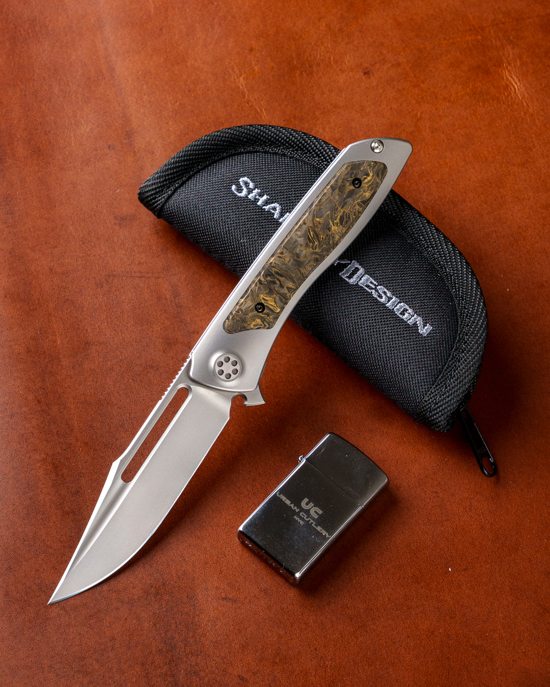 Sharp by Design T10 – FC Dark Matter Gold Inlay Handles - Slotted Blade