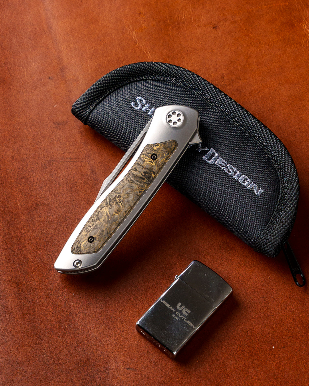 Sharp by Design T10 – FC Dark Matter Gold Inlay Handles - Slotted Blade