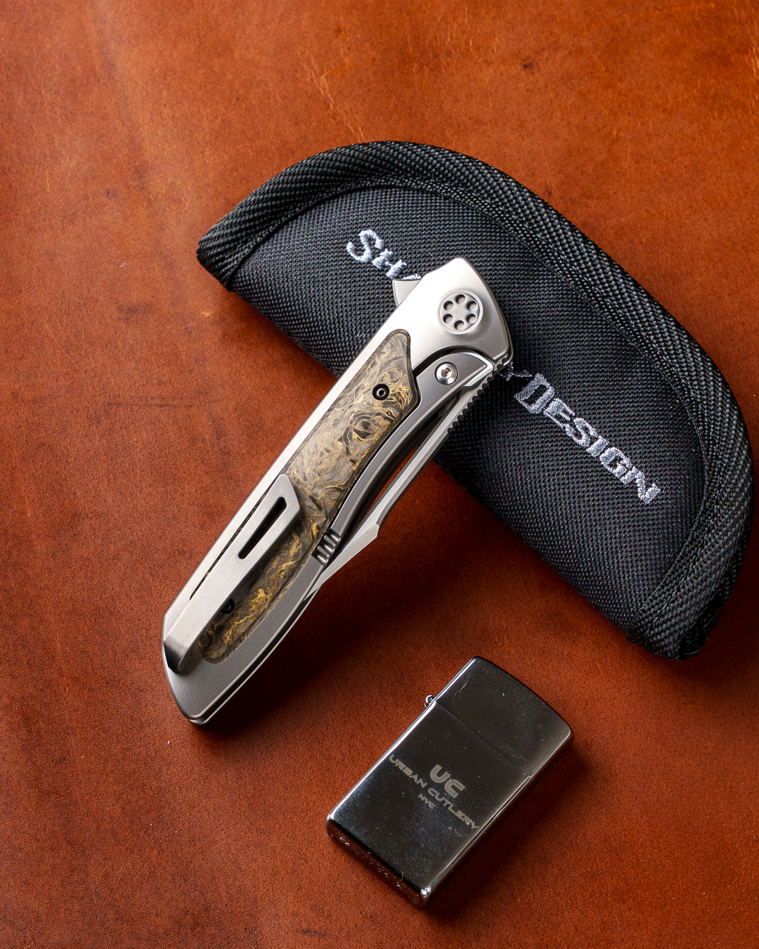 Sharp by Design T10 – FC Dark Matter Gold Inlay Handles - Slotted Blade