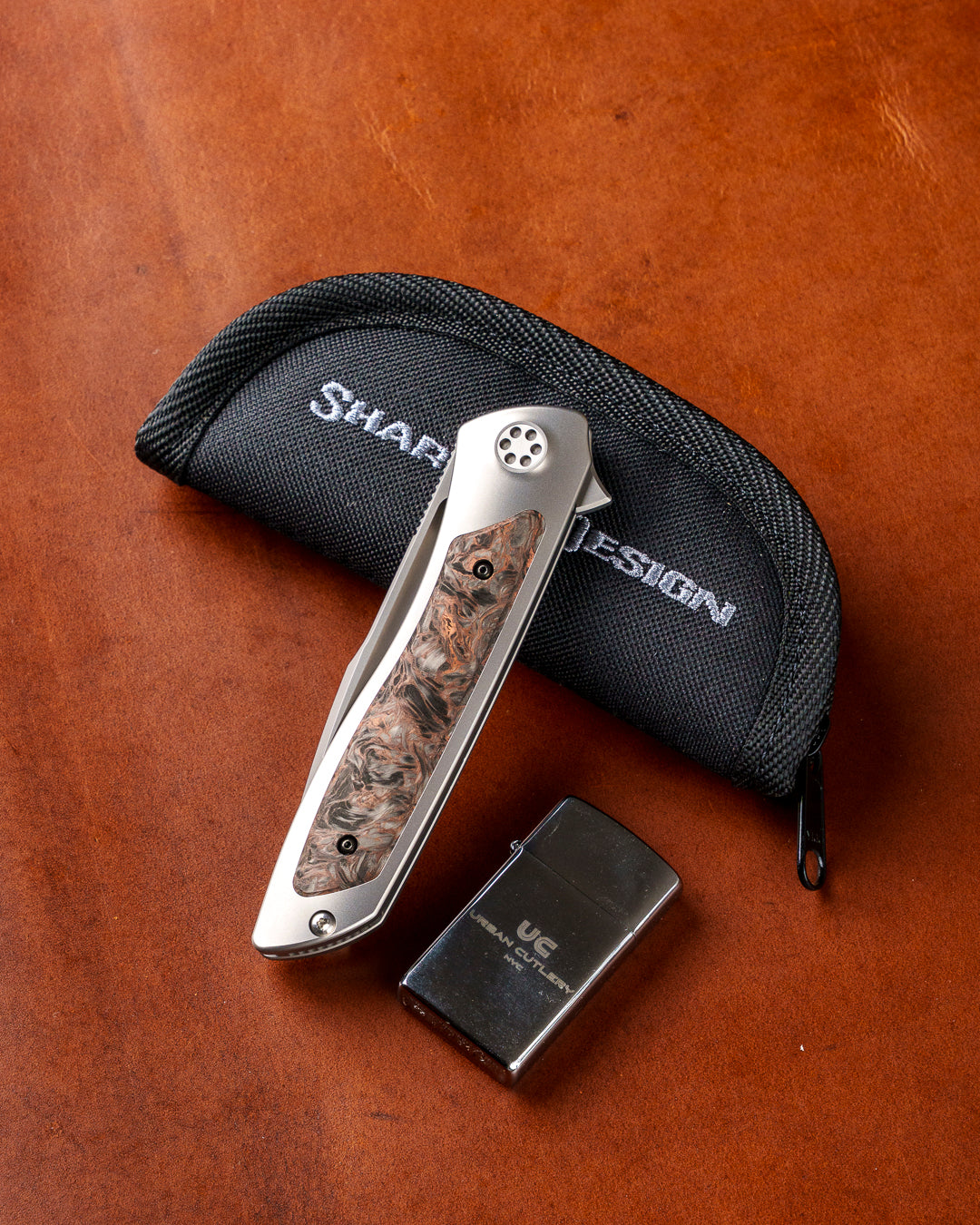 Sharp by Design T10 – FC Dark Matter Copper Inlay Handles