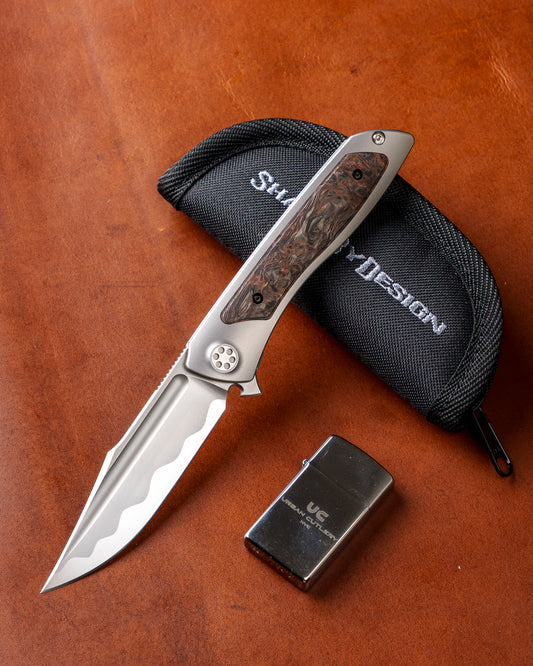 Sharp by Design T10 – FC Dark Matter Copper Inlay Handles - Etched Blade