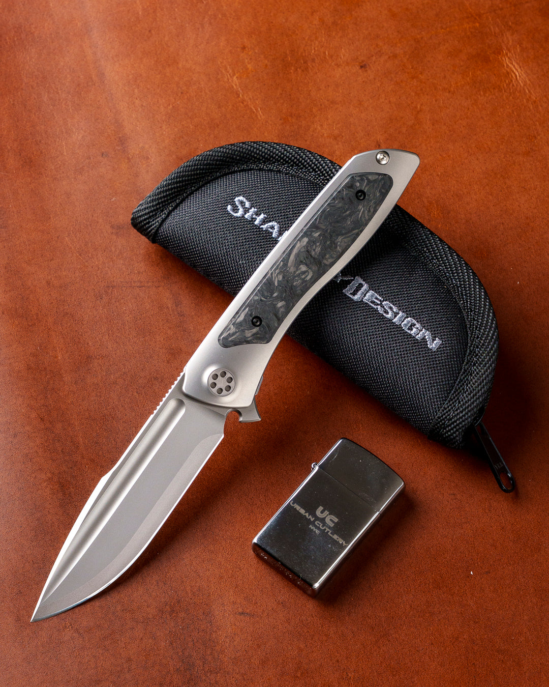 Sharp by Design T10 – FC Dark Matter Green Glow Inlay Handles - Etched Blade