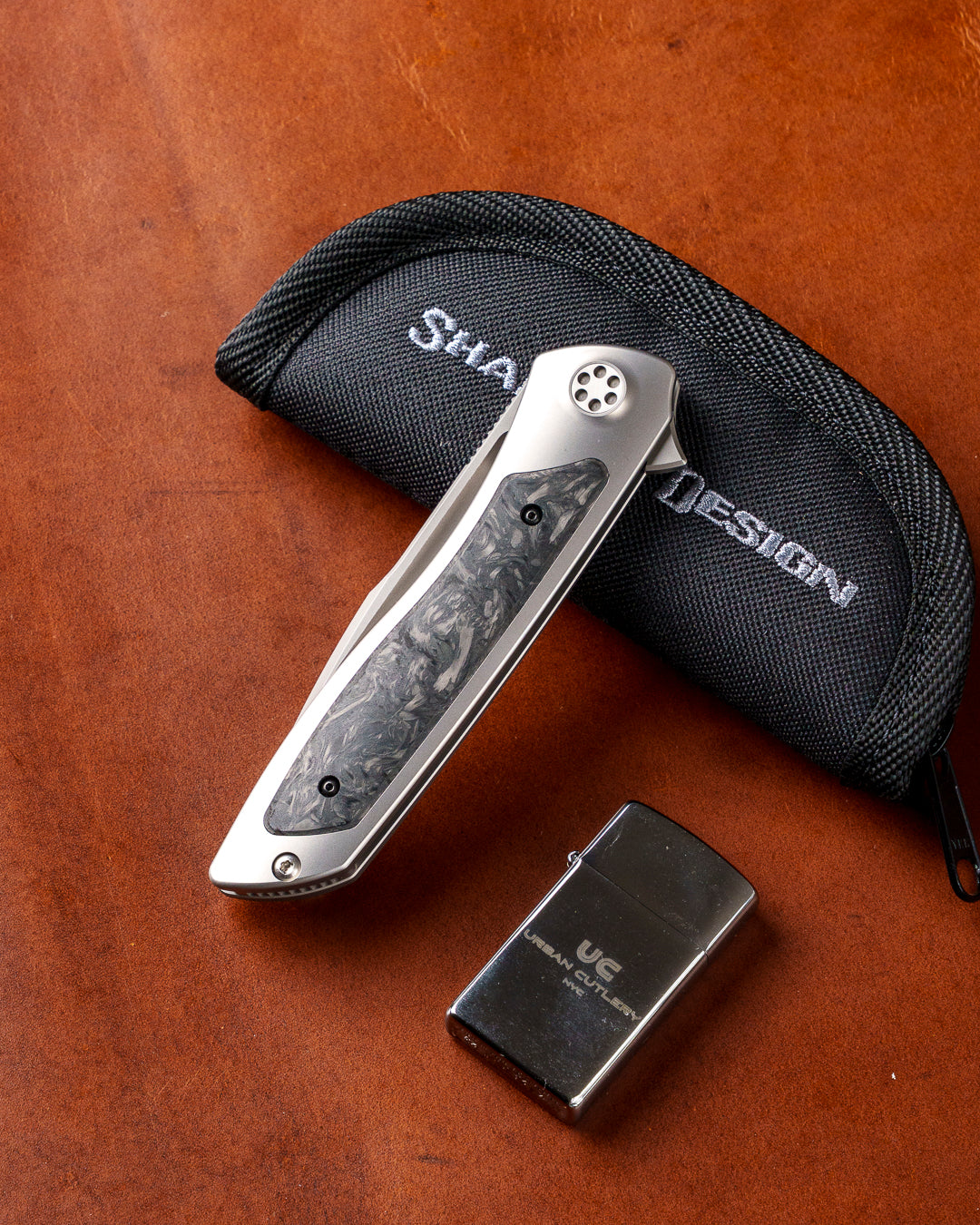 Sharp by Design T10 – FC Dark Matter Green Glow Inlay Handles - Etched Blade