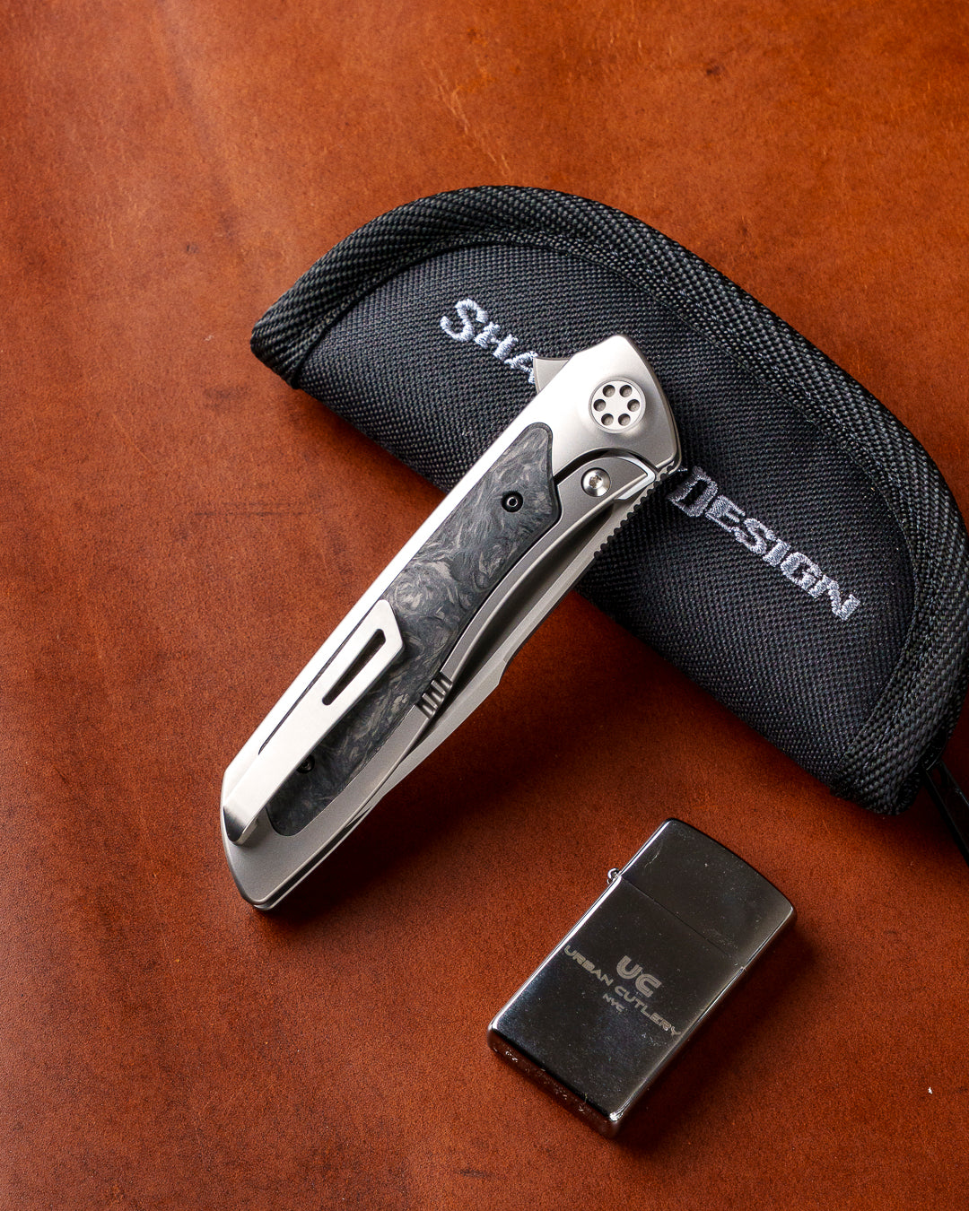 Sharp by Design T10 – FC Dark Matter Green Glow Inlay Handles - Etched Blade