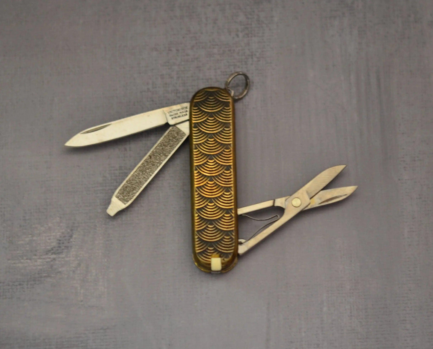 Urban EDC-Jamie Feinstein SAK Classic - Seigaiha Custom (Brass) - Brand New-1-Urban Cutlery