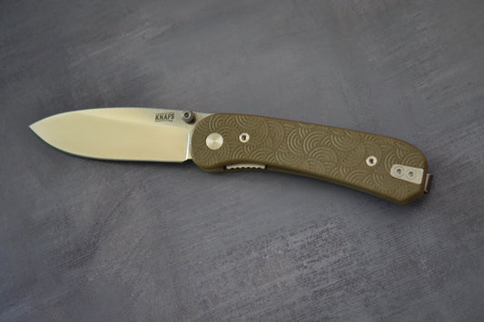 Urban EDC; Knafs Co.-Knafs Co. x Urban EDC Seigaiha Lander (Sprint Run) - M390 - Tan - Brand New-1-Urban Cutlery