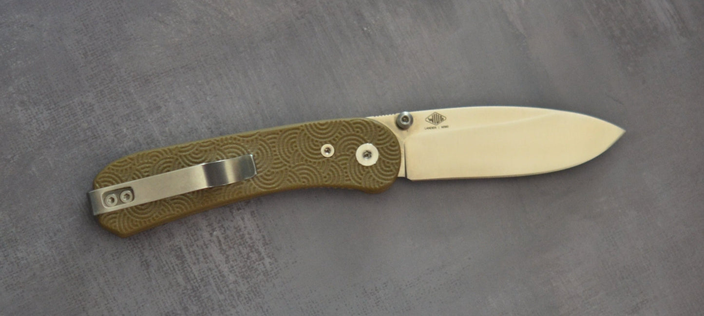Urban EDC; Knafs Co.-Knafs Co. x Urban EDC Seigaiha Lander (Sprint Run) - M390 - Tan - Brand New-2-Urban Cutlery