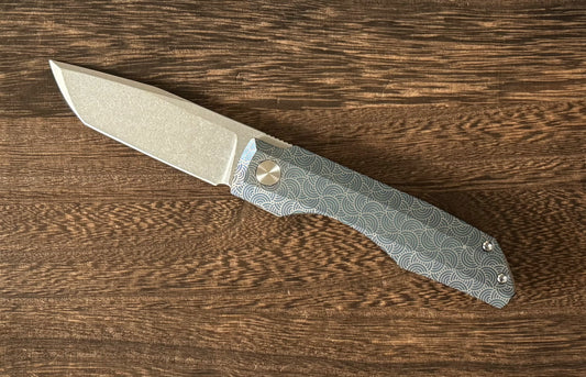 Urban EDC; Vero Engineering-Vero Engineering Impulse Mini Seigaiha - Stonewashed M390 - Brand New-1-Urban Cutlery