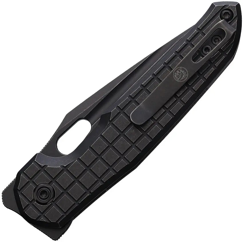 Vosteed-Vosteed Thunderbird - Trek Lock Knife (3.25" Elmax Blade & Black Titanium Frag Pattern Handle) - VOSA0312-2-Urban Cutlery