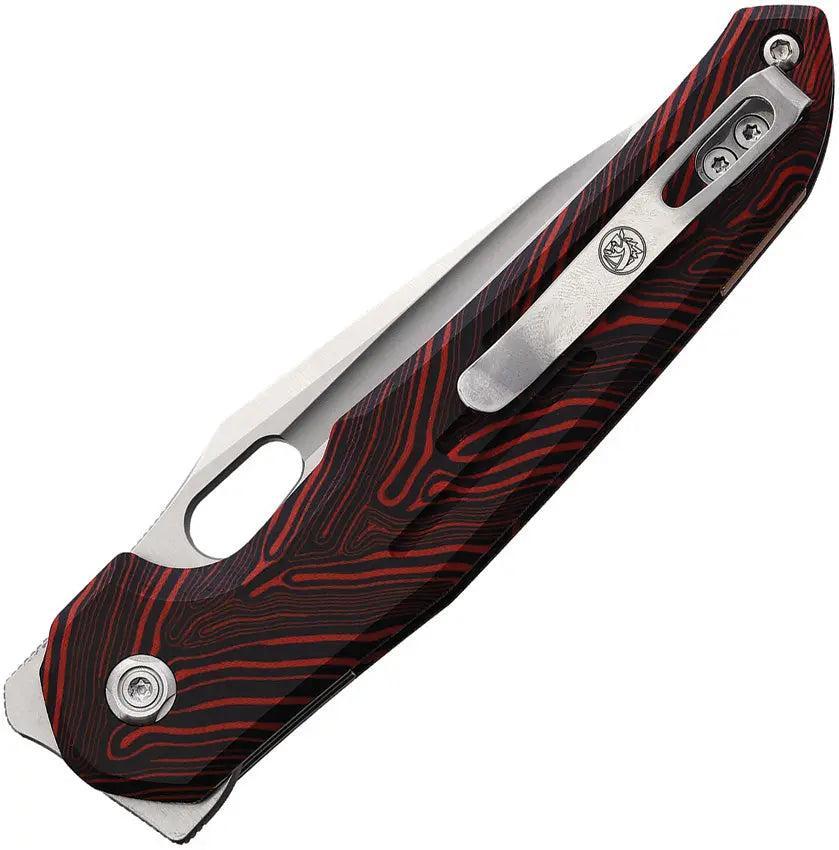 Vosteed-Vosteed Thunderbird - Trek Lock Knife (3.48" S35VN Blade & Red Topo G10 Handle) - VOSTBSG1-5-Urban Cutlery
