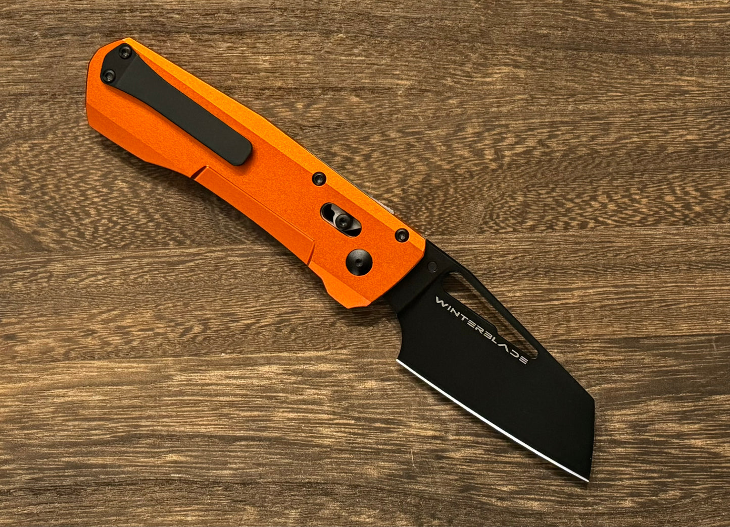 Winterblade-Winterblade Severn - Orange 7075 Aluminum, Black PVD M390 Blade - Brand New-2-Urban Cutlery